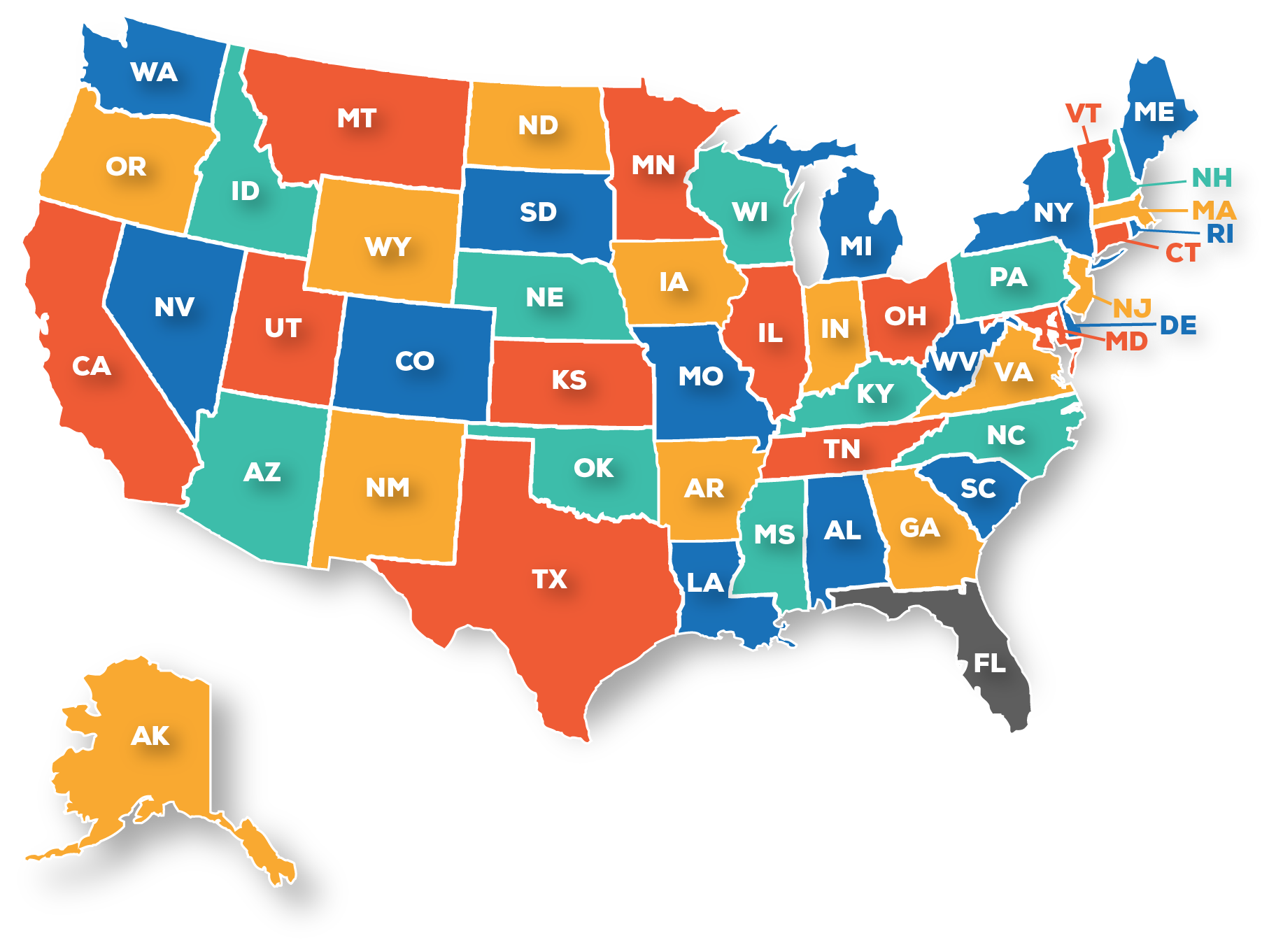 State Map - No Florida — Sprinkler Fitter Local 669 Training